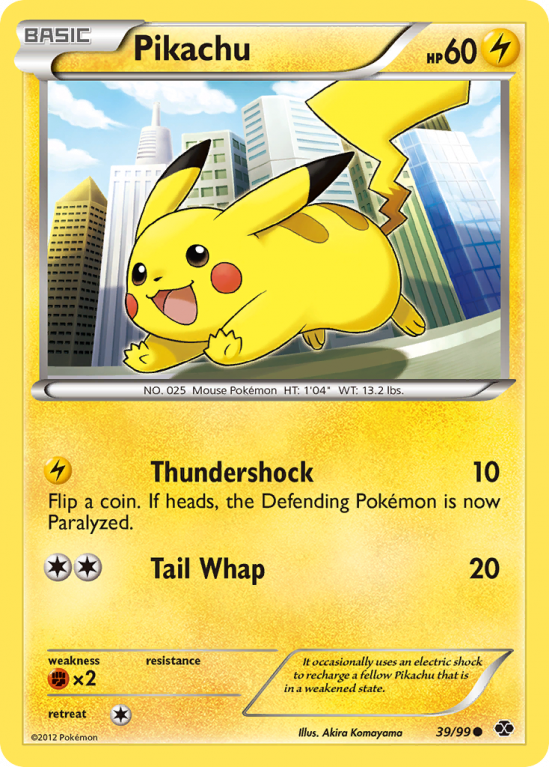 Pikachu 39/99 Black & White Next Destinies