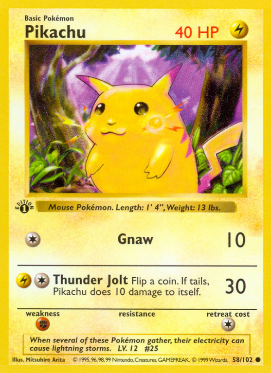 Pikachu 58/102 Base Base Set