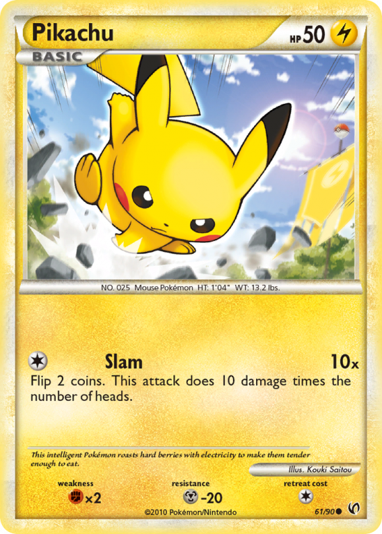 Pikachu 61/90 HeartGold & SoulSilver HS—Undaunted