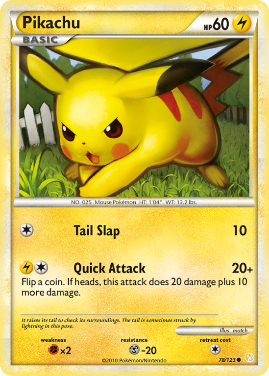 Pikachu 78/123 HeartGold & SoulSilver HeartGold & SoulSilver