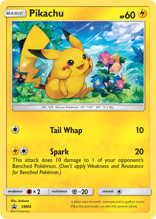Pikachu SM86/156 Sun & Moon SM Black Star Promos