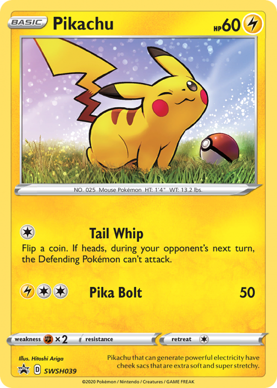 Pikachu SWSH039/103 Sword & Shield SWSH Black Star Promos