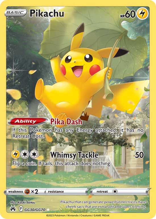 Pikachu GG30/70 Sword & Shield Crown Zenith Galarian Gallery