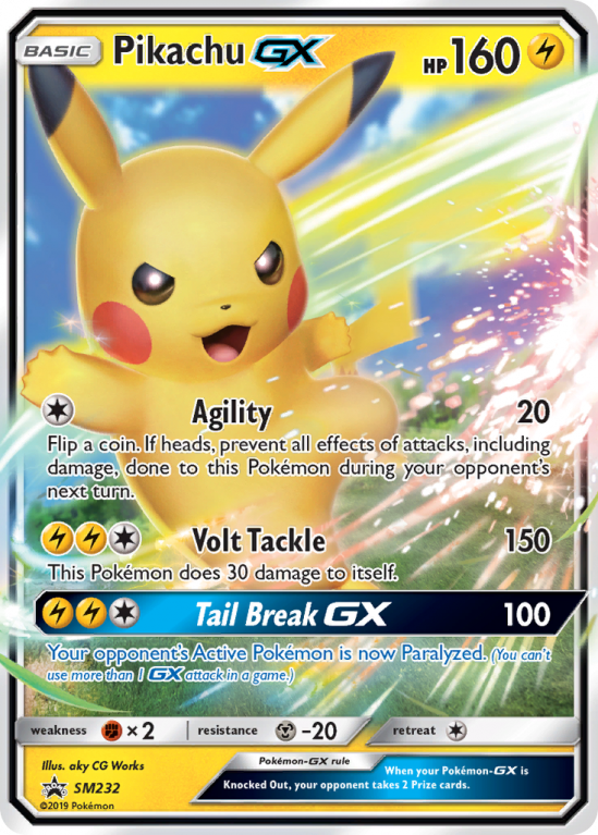 Pikachu-GX SM232/156 Sun & Moon SM Black Star Promos