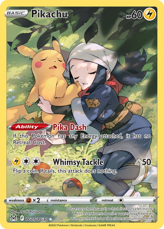 Pikachu TG05/30 Sword & Shield Lost Origin Trainer Gallery