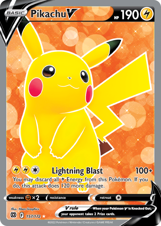 Pikachu V 157/172 Sword & Shield Brilliant Stars