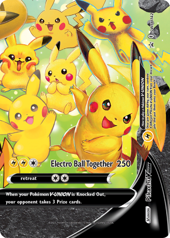Pikachu V-UNION SWSH142/103 Sword & Shield SWSH Black Star Promos