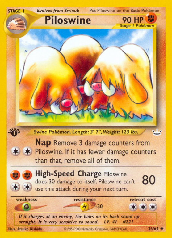 Piloswine 36/66 Neo Neo Revelation