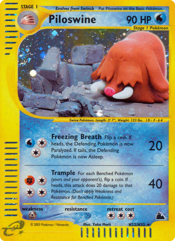 Piloswine H22/182 E-Card Skyridge