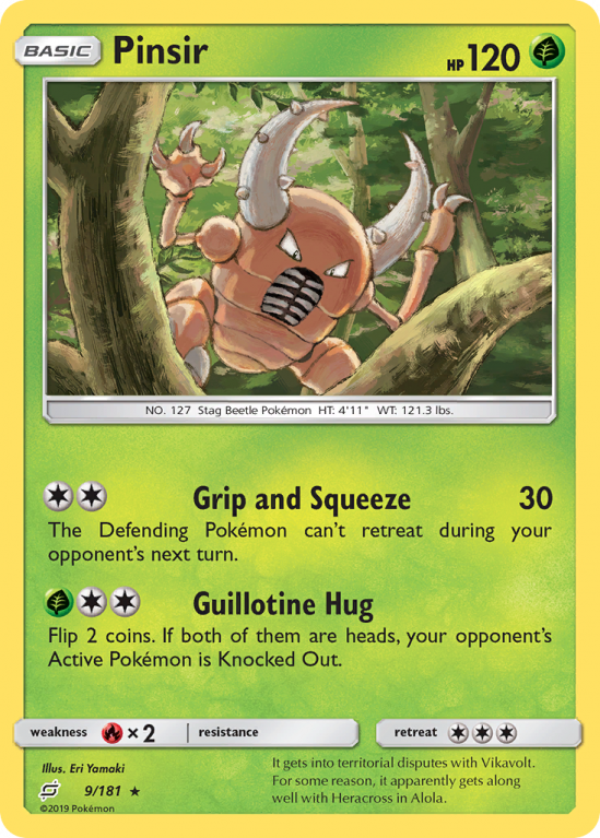 Pinsir 9/181 Sun & Moon Team Up