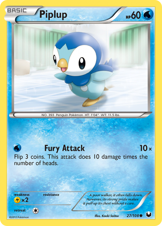 Piplup 27/108 Black & White Dark Explorers