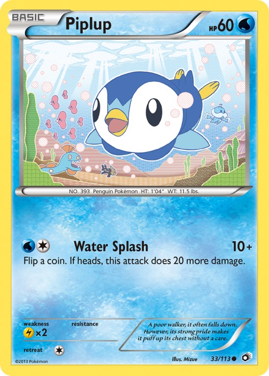 Piplup 33/113 Black & White Legendary Treasures