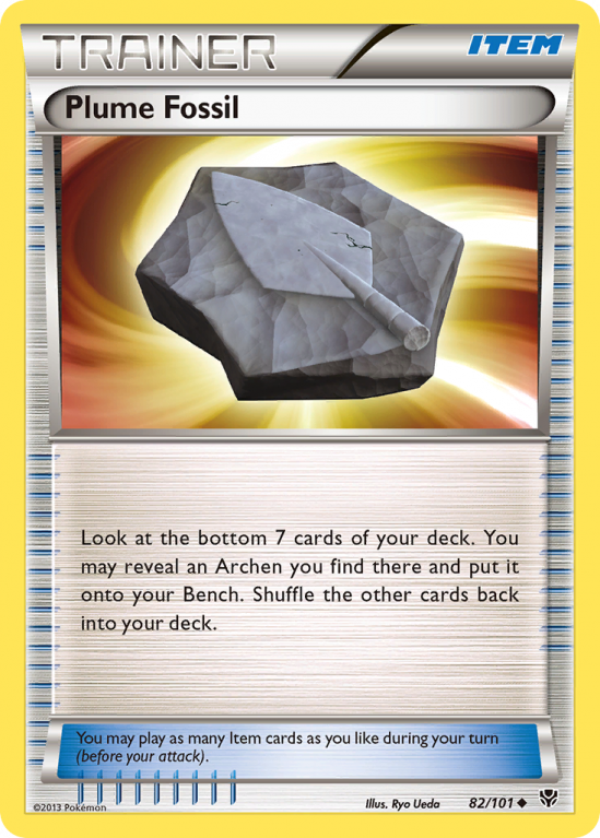 Plume Fossil 82/101 Black & White Plasma Blast