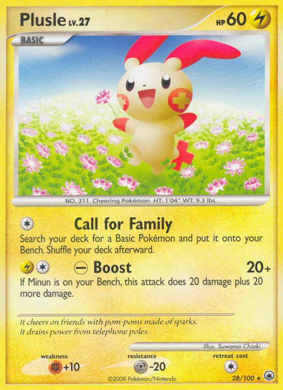 Plusle 28/100 Diamond & Pearl Majestic Dawn