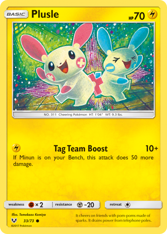 Plusle 33/73 Sun & Moon Shining Legends