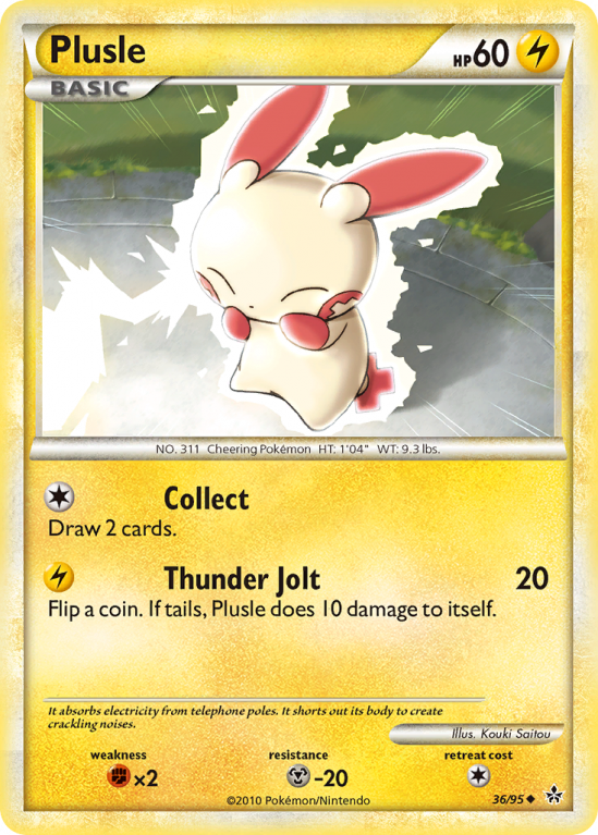 Plusle 36/95 HeartGold & SoulSilver HS—Unleashed