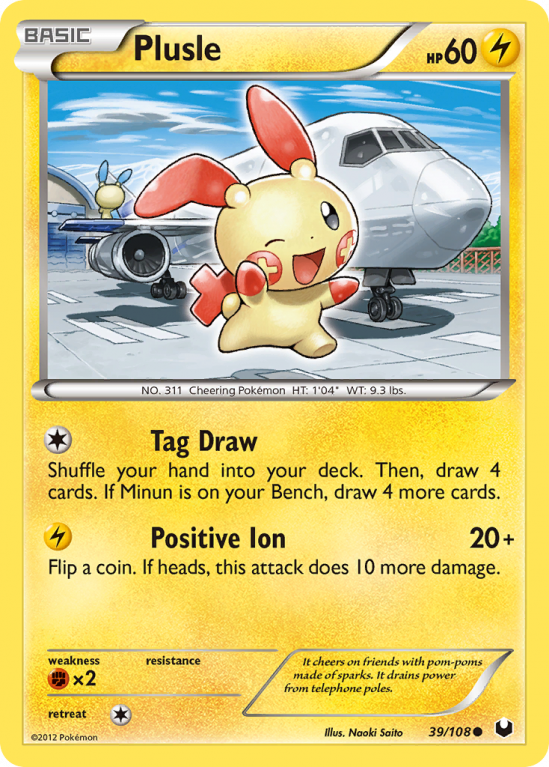 Plusle 39/108 Black & White Dark Explorers