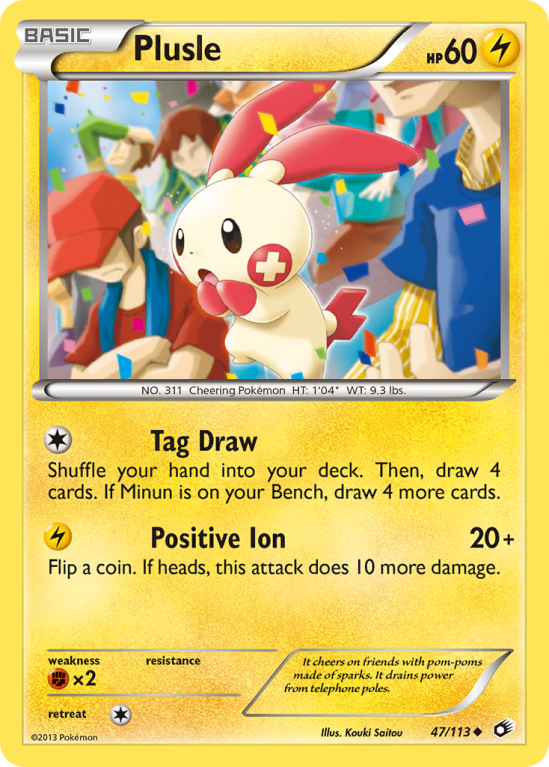 Plusle 47/113 Black & White Legendary Treasures