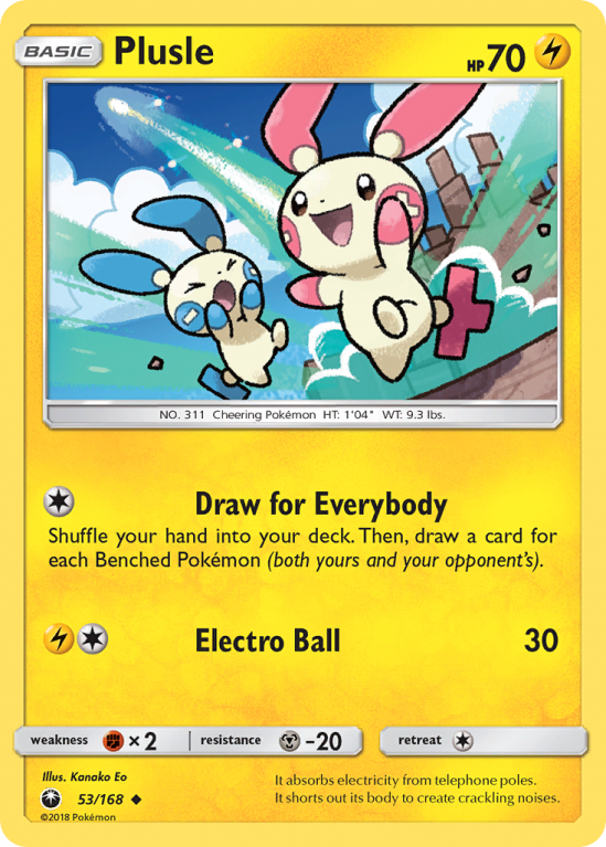 Plusle 53/168 Sun & Moon Celestial Storm