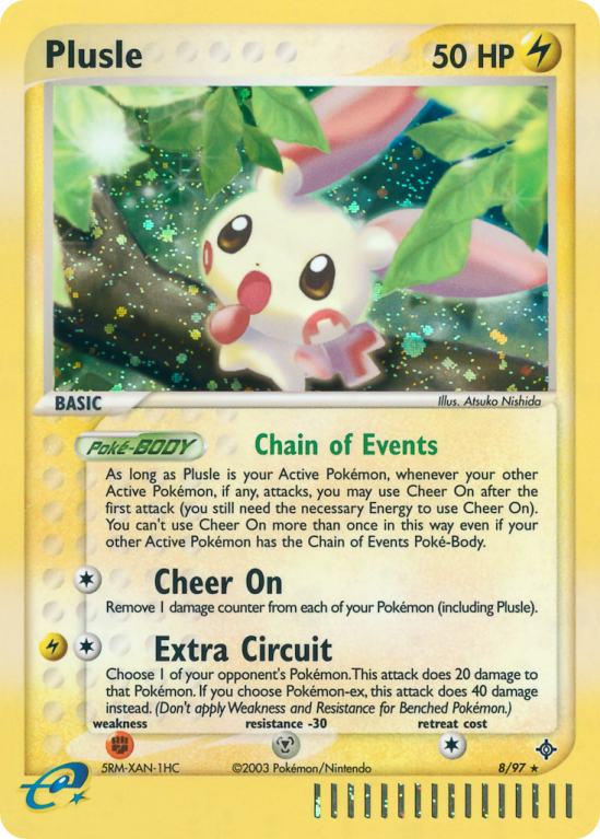 Plusle 8/97 EX Dragon