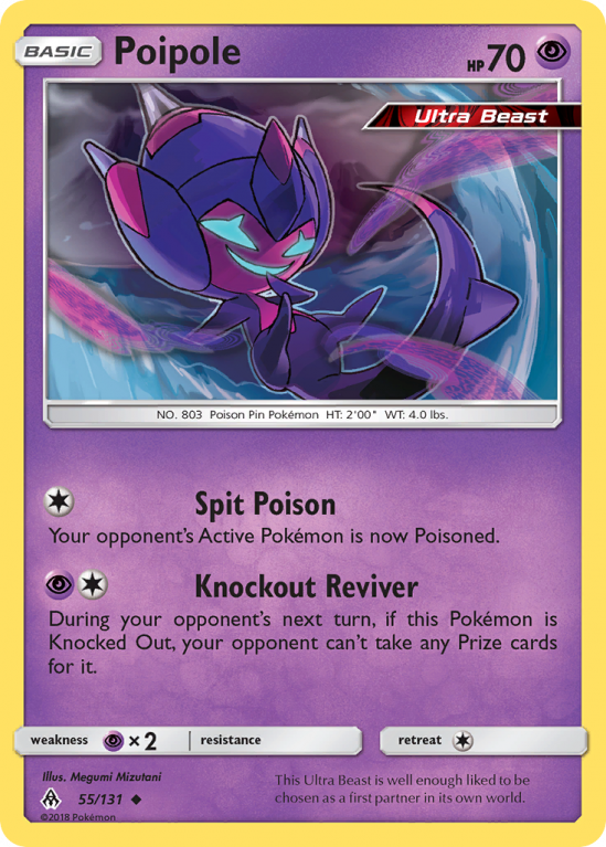 Poipole 55/131 Sun & Moon Forbidden Light
