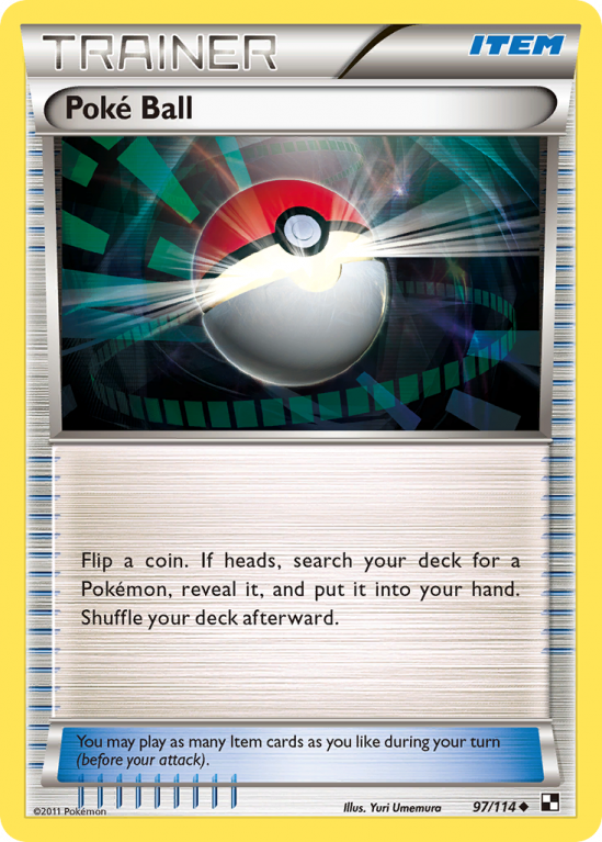 Poké Ball 97/114 Black & White Black & White