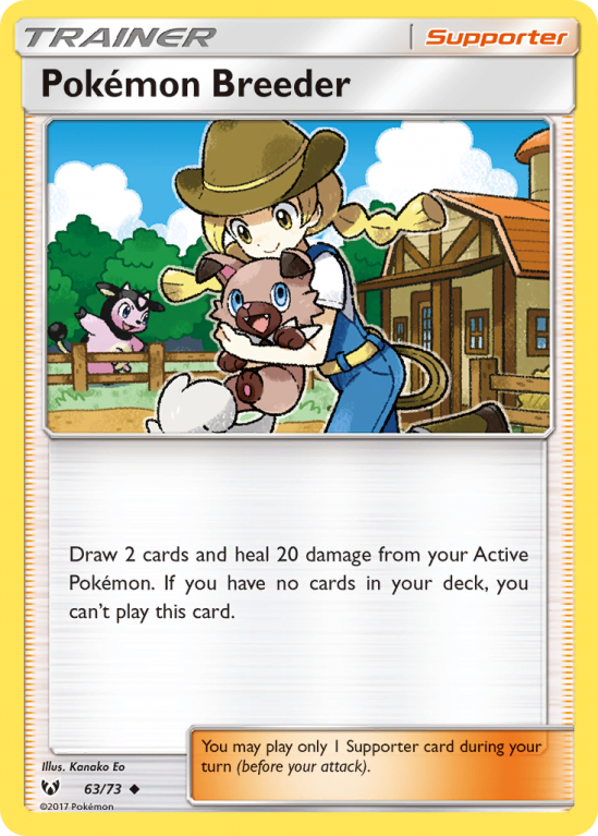 Pokémon Breeder 63/73 Sun & Moon Shining Legends
