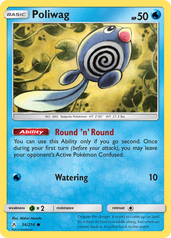 Poliwag 36/214 Sun & Moon Unbroken Bonds