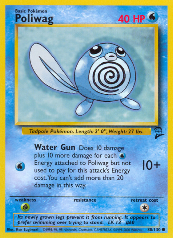 Poliwag 88/130 Base Base Set 2
