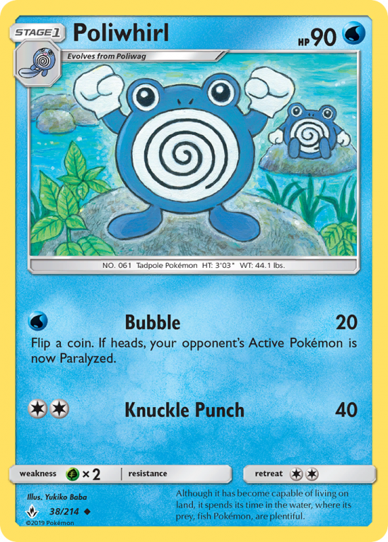 Poliwhirl 38/214 Sun & Moon Unbroken Bonds