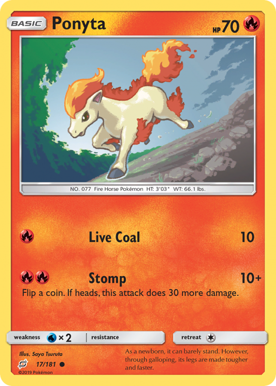 Ponyta 17/181 Sun & Moon Team Up