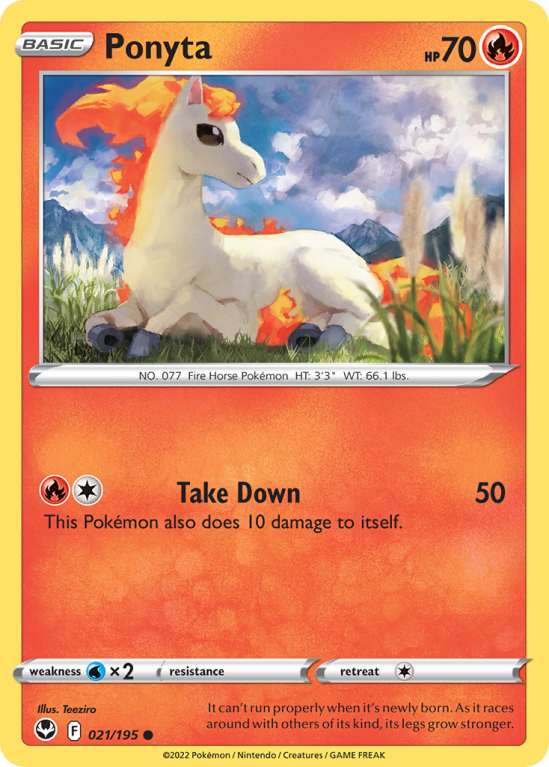 Ponyta 21/195 Sword & Shield Silver Tempest