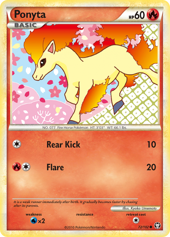 Ponyta 72/102 HeartGold & SoulSilver HS—Triumphant