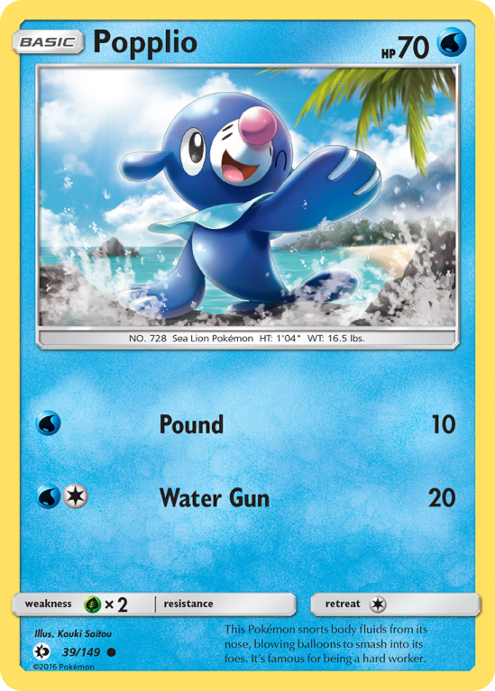 Popplio 39/149 Sun & Moon Sun & Moon