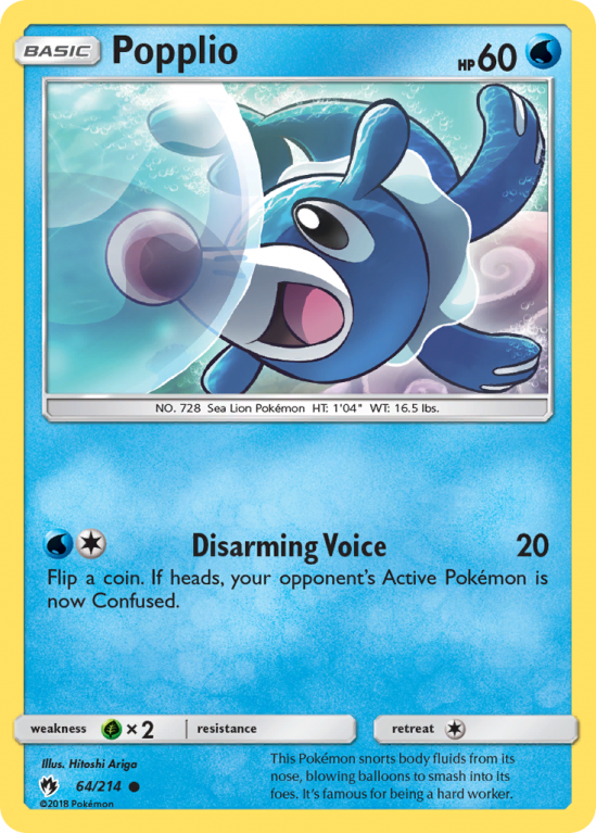 Popplio 64/214 Sun & Moon Lost Thunder
