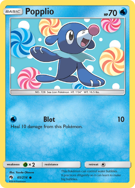 Popplio 65/214 Sun & Moon Lost Thunder