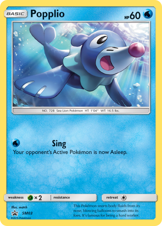 Popplio SM03/156 Sun & Moon SM Black Star Promos