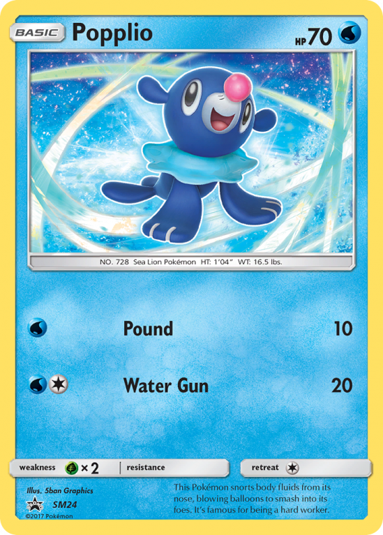 Popplio SM24/156 Sun & Moon SM Black Star Promos