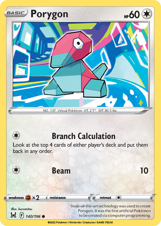 Porygon 140/196 Sword & Shield Lost Origin
