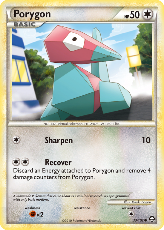 Porygon 73/102 HeartGold & SoulSilver HS—Triumphant