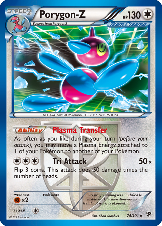 Porygon-Z 74/101 Black & White Plasma Blast