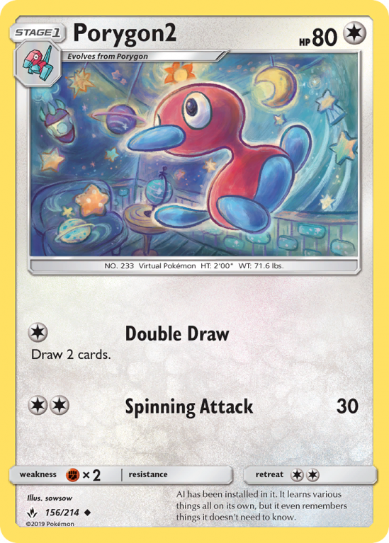Porygon2 156/214 Sun & Moon Unbroken Bonds