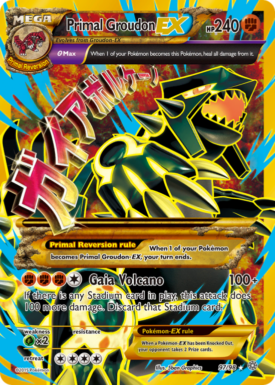 Primal Groudon-EX 97/98 XY Ancient Origins