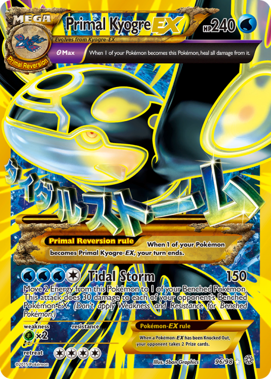 Primal Kyogre-EX 96/98 XY Ancient Origins