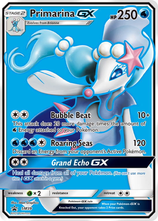 Primarina-GX SM39/156 Sun & Moon SM Black Star Promos