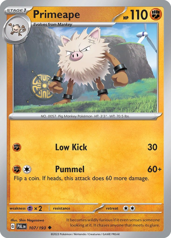 Primeape 107/193 Scarlet & Violet Paldea Evolved