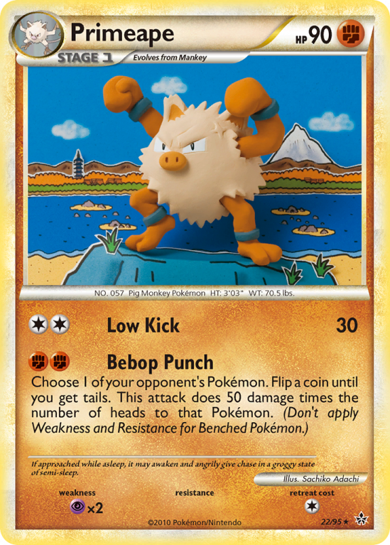 Primeape 22/95 HeartGold & SoulSilver HS—Unleashed