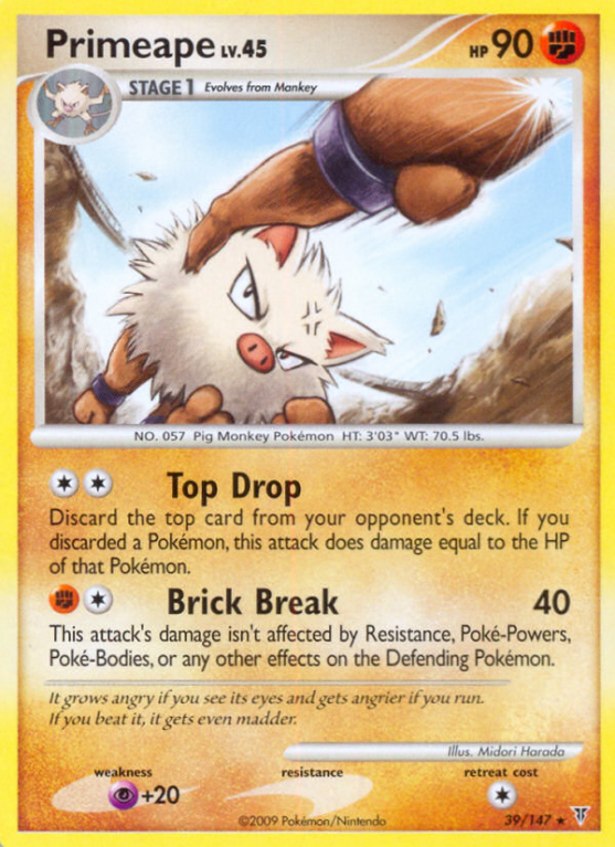 Primeape 39/147 Platinum Supreme Victors