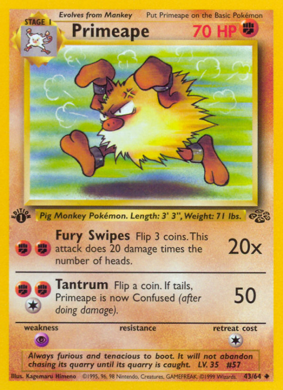 Primeape 43/64 Base Jungle