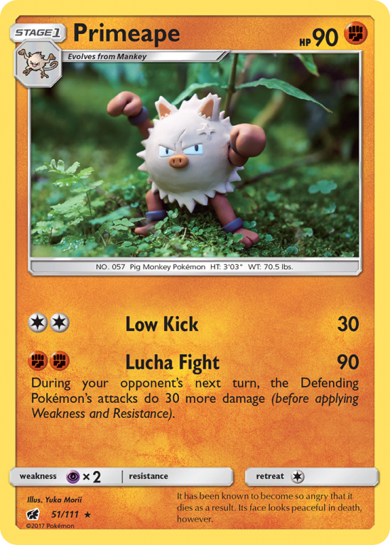 Primeape 51/111 Sun & Moon Crimson Invasion